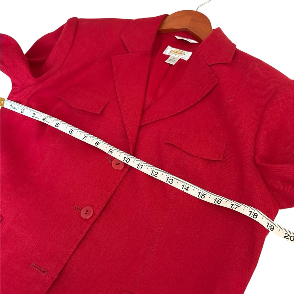 Talbots Red Linen Blazer - Picture 15 of 16